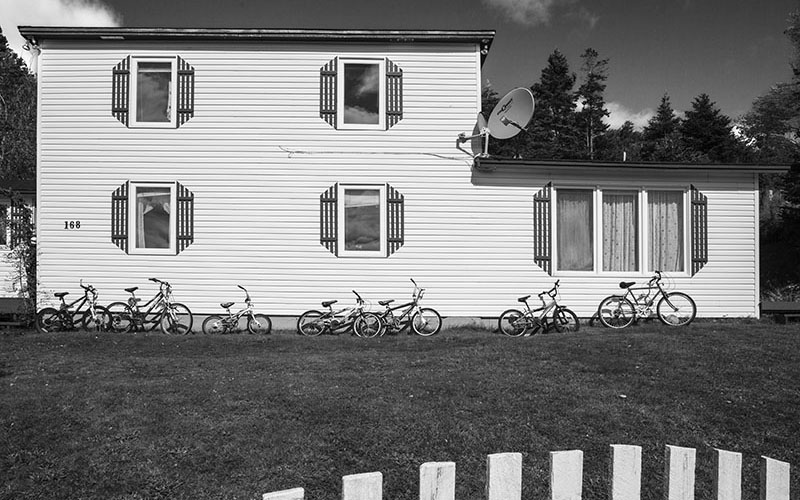Bicycles in front of house